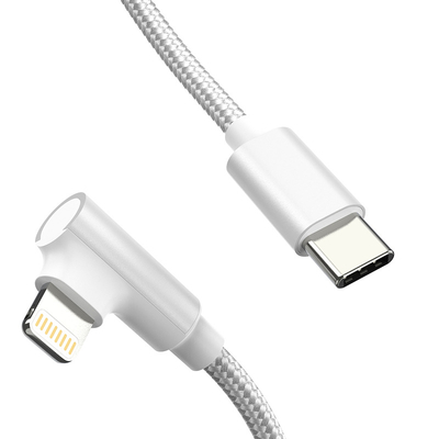 Fast Charging and High Speed ​​Data Transfer USB C to Lightning Cable , PD MFi Certified Fast Charging Cable Braided USB-C Nylon Rectangle Cord for iPhone